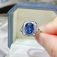 3 Carat Moissanite Square Ring Elena - Coastal Shine Women's Ring Velanci