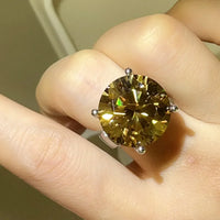 Ring Giulia - 20-Carat Moissanite Sterling Silver Sparkle Women's Ring Velanci
