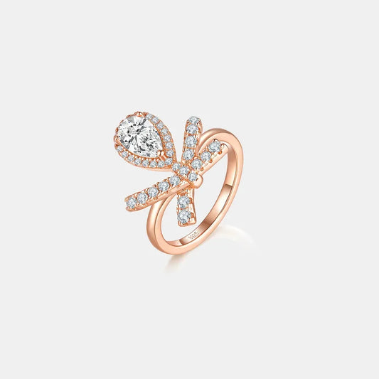 Moissanite Ring Elena - 1 Carat Sterling Silver Band Women's Ring Velanci