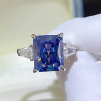 5 Carat Platinum Moissanite Ring Carina - Coastal Gleam Women's Ring Velanci