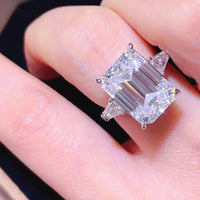 Moissanite Ring Giulia - 5ct Sterling Silver Shine Radiance Women's Ring Velanci