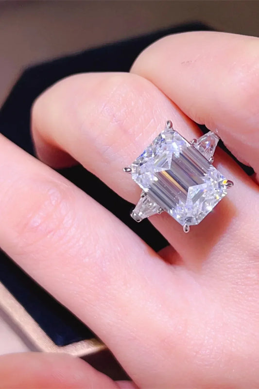 Moissanite Ring Giulia - 5ct Sterling Silver Shine Radiance Women's Ring Velanci