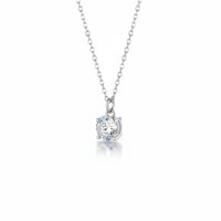 1 Carat Moissanite Sterling Silver Necklace - Minimalist Velanci