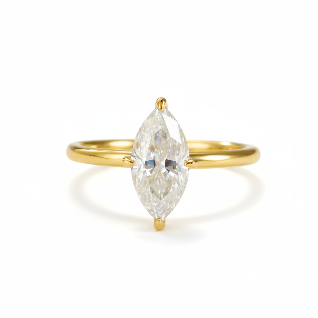 Ring Isabella - 2 Carat Moissanite Marquise Sparkle Women's Ring Velanci