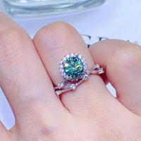 1 Carat Moissanite Platinum-Plated Ring Sofia - Daily Shine Women's Ring Velanci