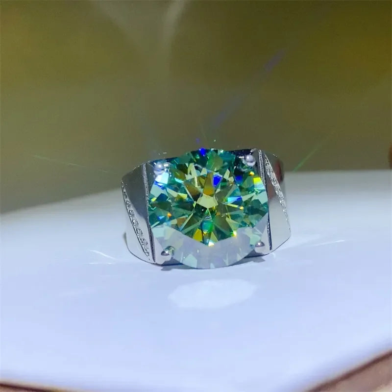 Signet Ring Valentina - 10ct Moissanite Sterling Silver Women's Ring Velanci