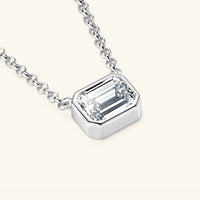 Moissanite Pendant Necklace - 1 Carat Sterling Silver Velanci