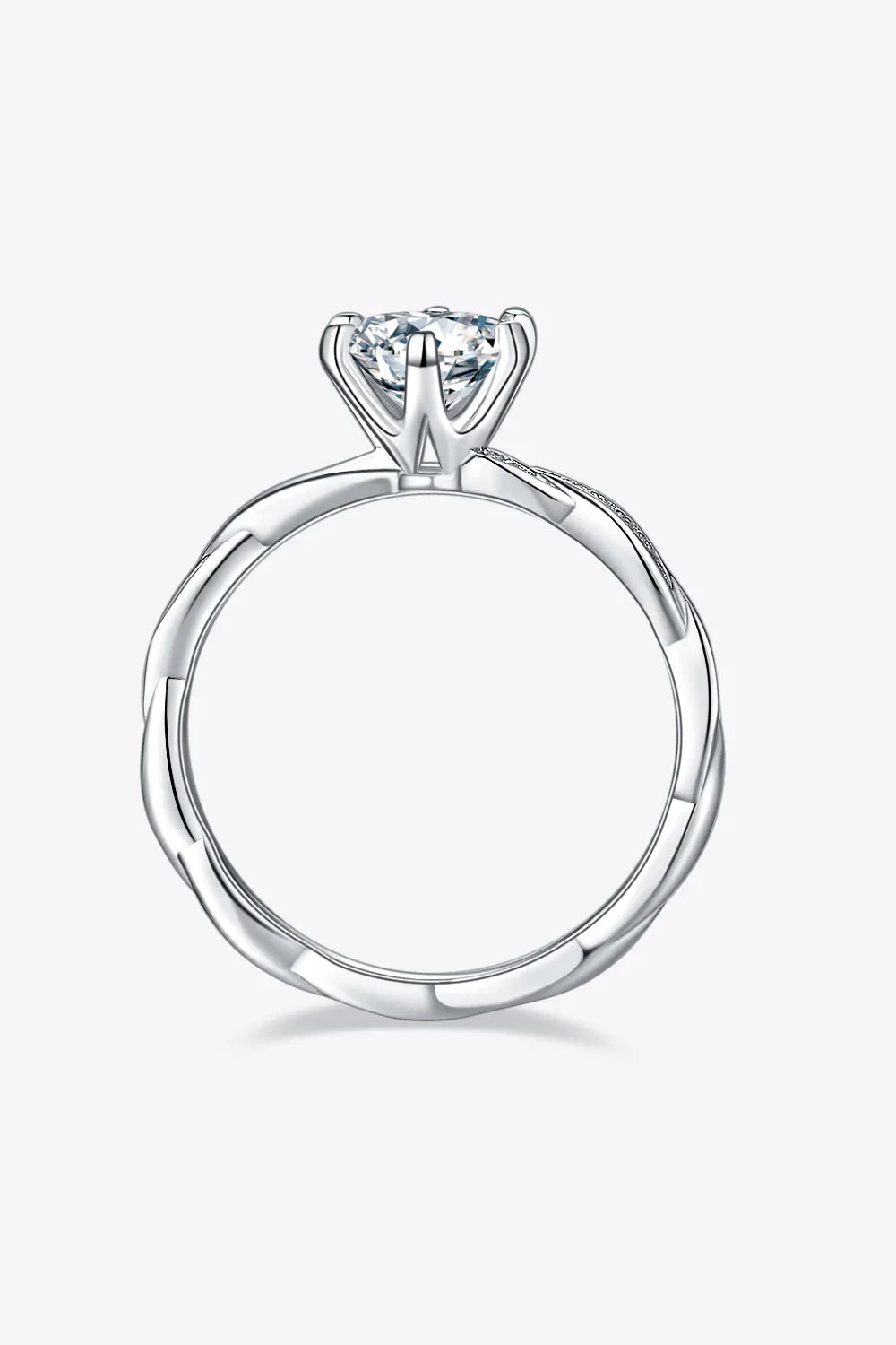 Ring Valentina - 1 Carat Moissanite, Sterling Silver Women's Ring Velanci