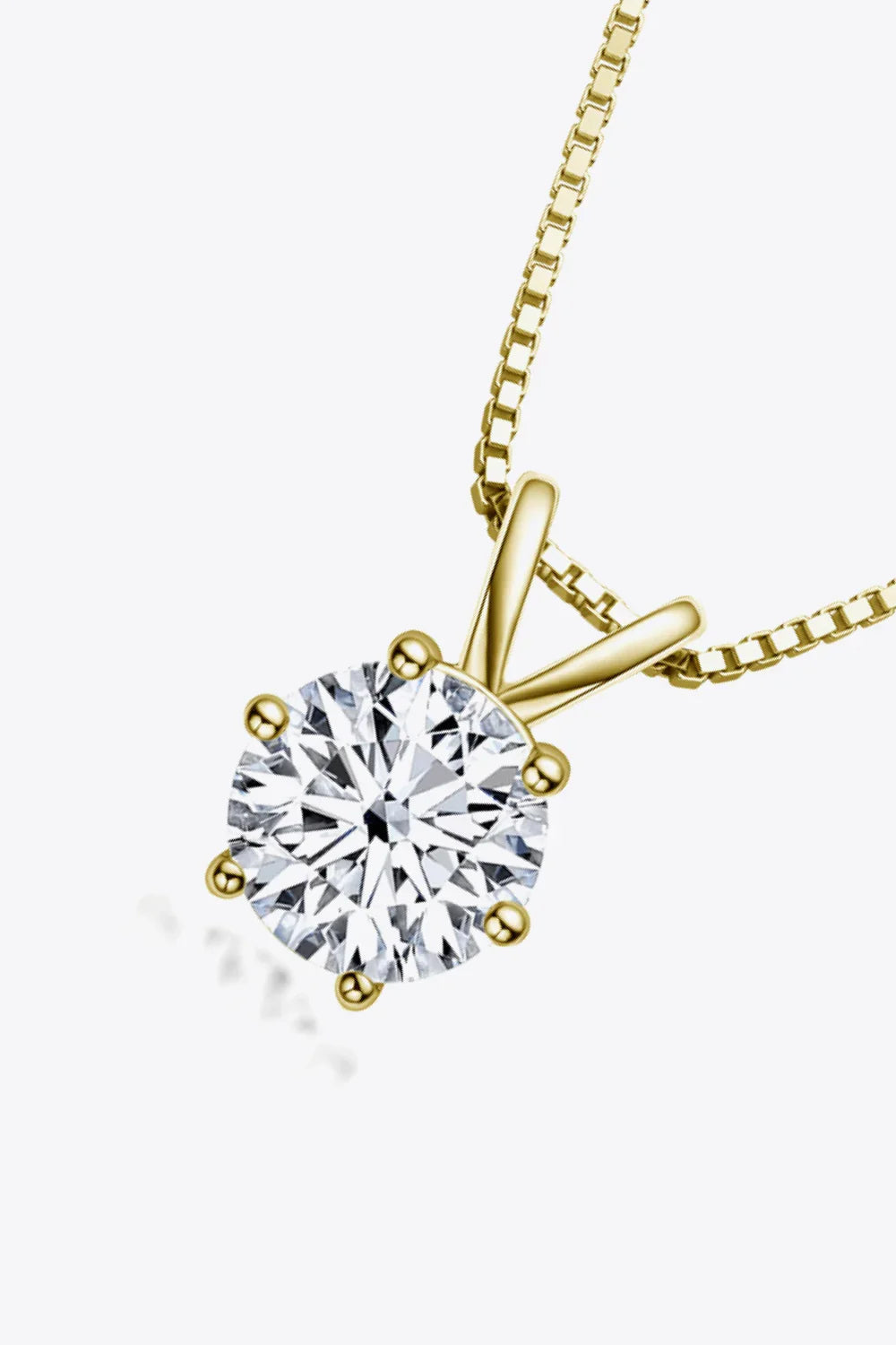 Minimalist 1 Carat Moissanite Necklace - Sterling Silver Velanci