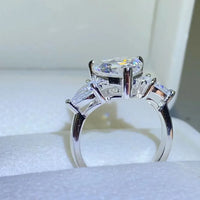 Moissanite Ring Livia - 3-Carat Center Pear-Cut Accents Women's Ring Velanci
