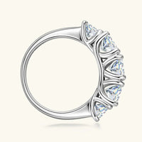 Moissanite Ring Giulia - 1 Carat Sterling Silver Delicate Women's Ring Velanci