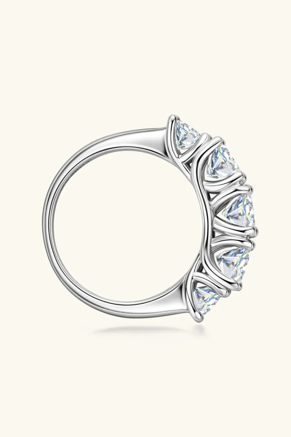 Moissanite Ring Giulia - 1 Carat Sterling Silver Delicate Women's Ring Velanci