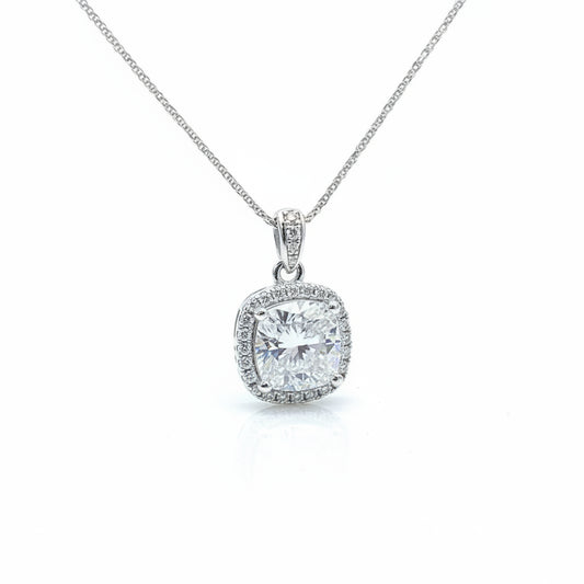 5 Carat Moissanite Sterling Silver Necklace Velanci