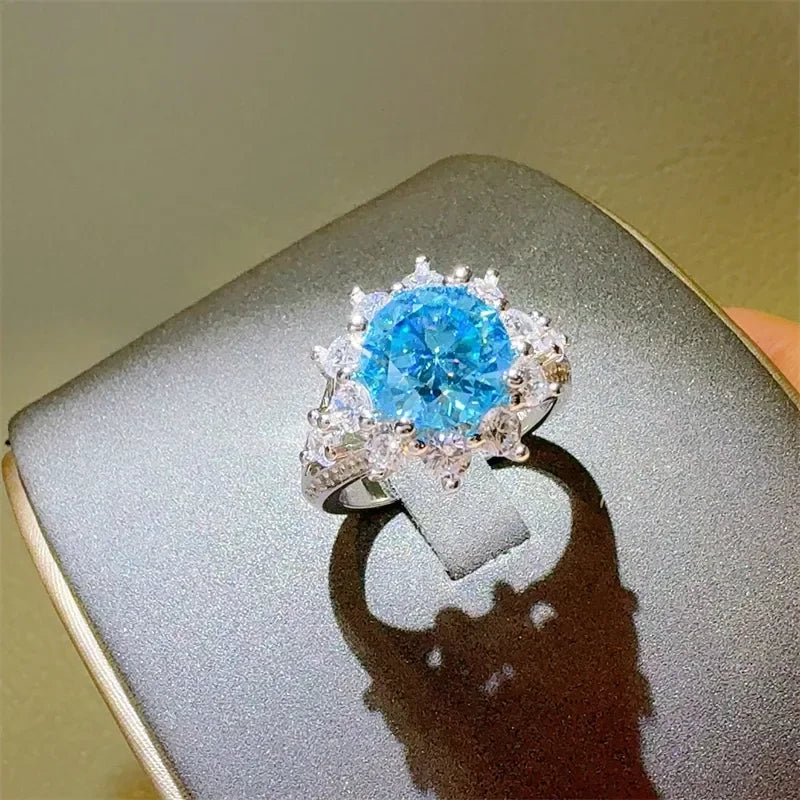 Ring Giovanna - 3 Carat Sterling Silver Moissanite Zircon Women's Ring Velanci