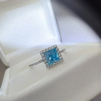 2 Carat Moissanite Sterling Silver Ring Francesca - Halo Women's Ring Velanci