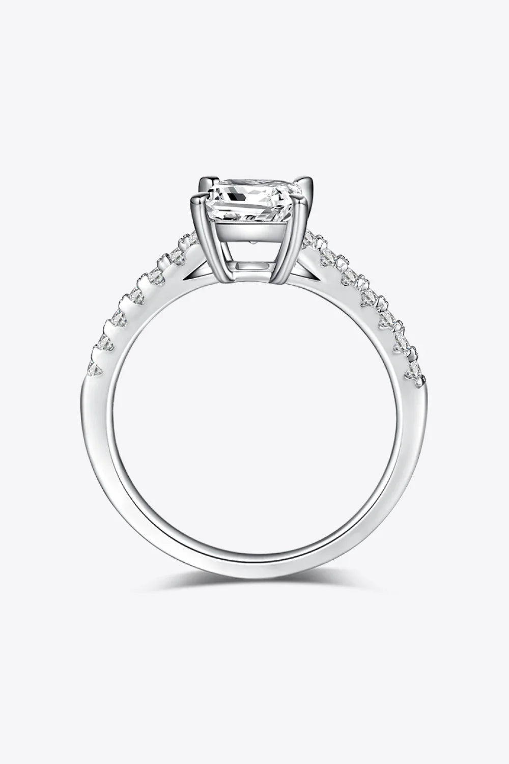 Moissanite Ring Aurelia - 1.21ct Silver Shine Everyday Women's Ring Velanci