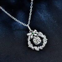 Moissanite Pendant Necklace - Adjustable Silver Chain Velanci