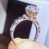 1 Carat Moissanite Ring Giovanna - Sterling Shine Women's Ring Velanci