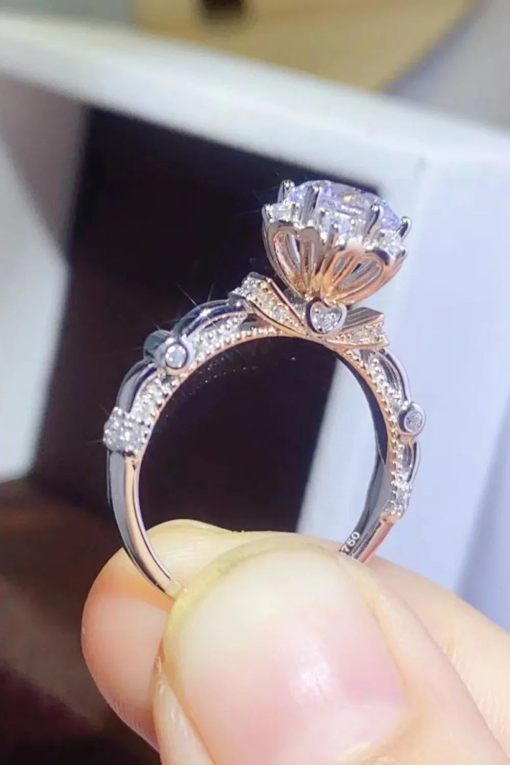 1 Carat Moissanite Ring Giovanna - Sterling Shine Women's Ring Velanci