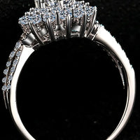 Moissanite Flower-Shape Split Shank Ring Giovanna - 0.5ct Women's Ring Velanci
