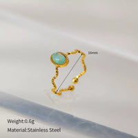 Ring Alessia - Wave-Open Gold-Plated Coastal Shine Women's Ring Velanci