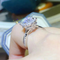 Ring Isabella - 2 Carat Moissanite Sterling Silver Women's Ring Velanci
