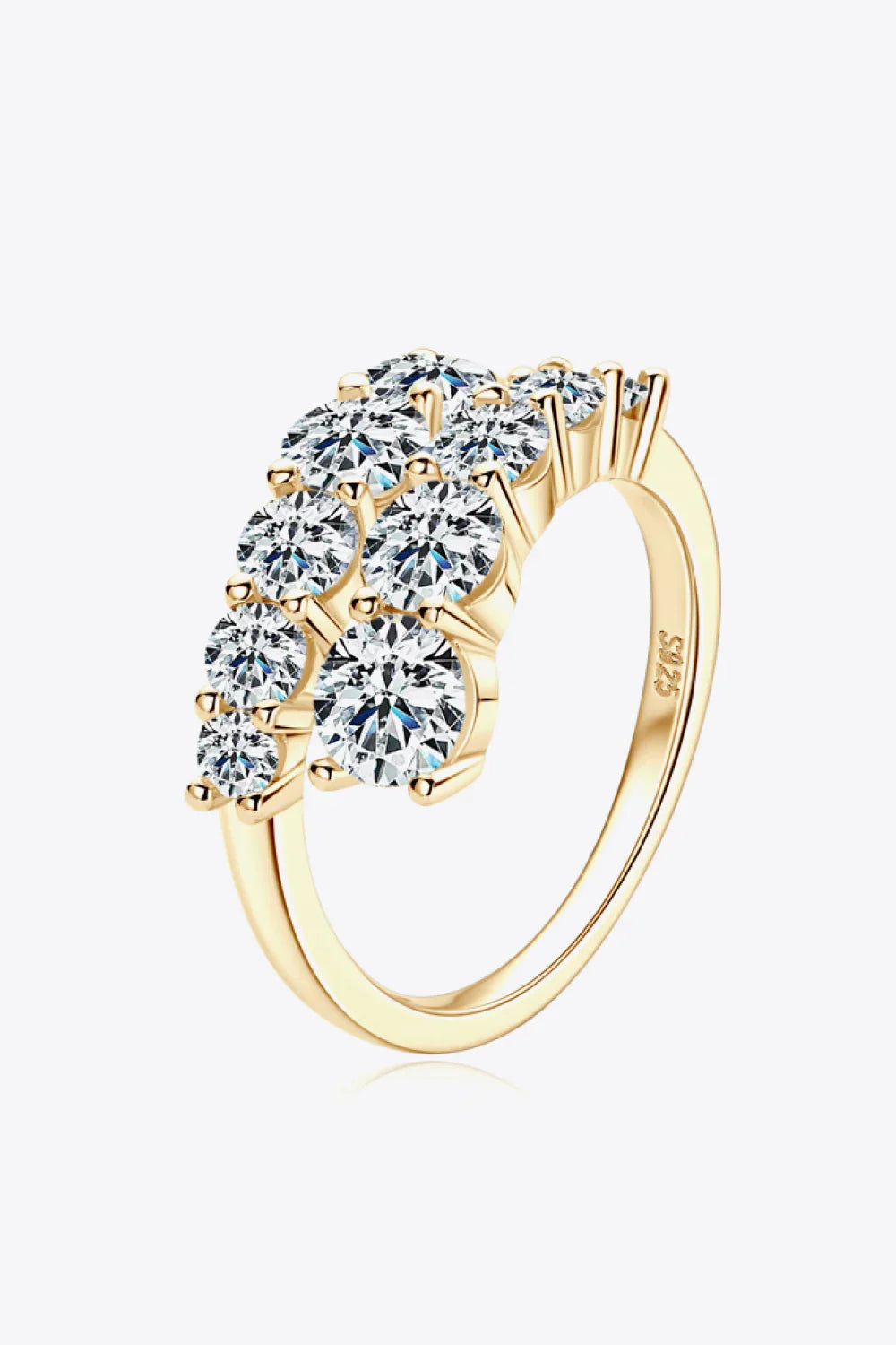 Moissanite Ring Giulia - Minimalist Coastal Shine 925 Silver Women's Ring Velanci