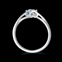 Moissanite Ring Giovanna - 0.5 Carat Pink Sparkle In Silver Women's Ring Velanci