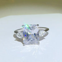 3 Carat Moissanite Ring Alessia - Square Cut Brilliance Women's Ring Velanci