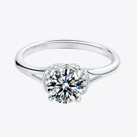 Ring Isabella - 1 Carat Moissanite, Split Shank Silver Women's Ring Velanci