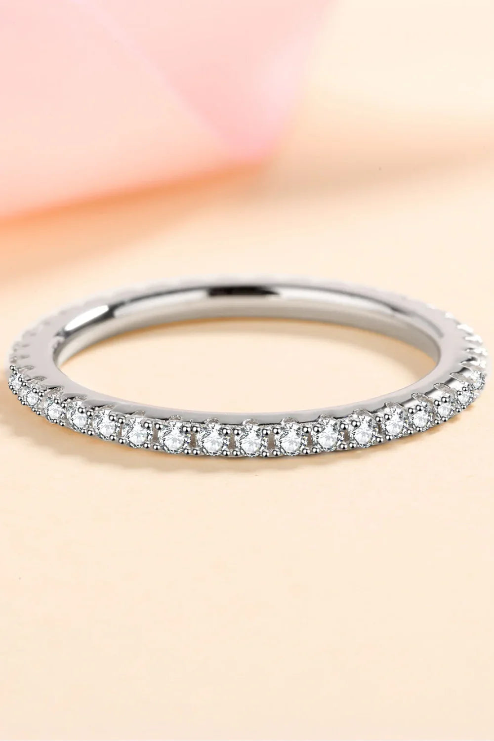Moissanite Ring Livia - Minimalist Sterling Sparkle Women's Ring Velanci