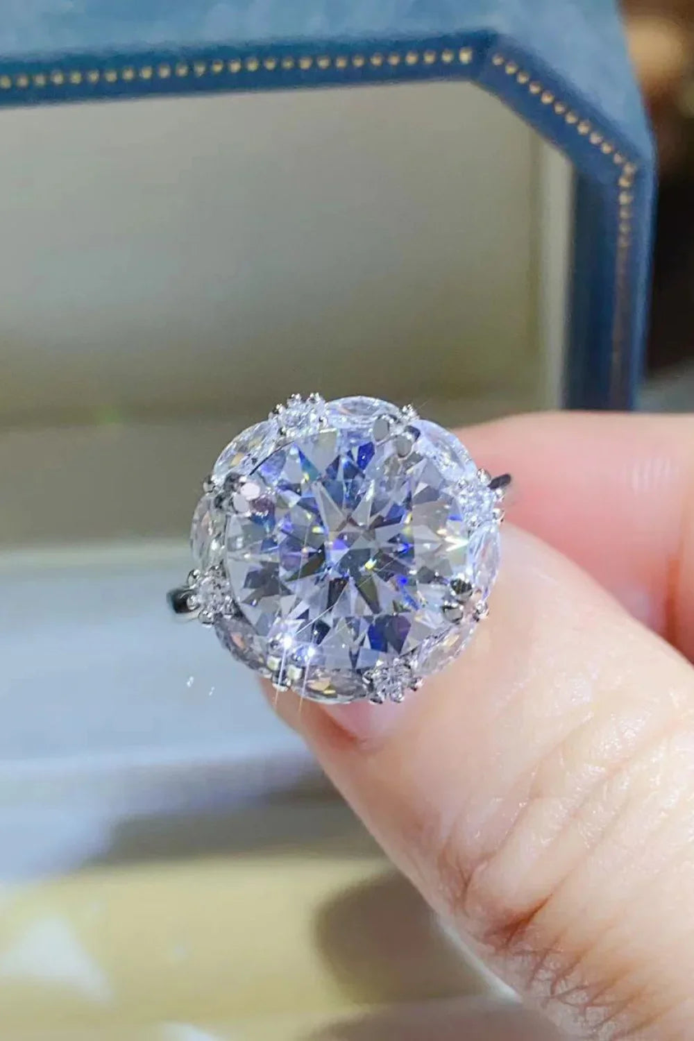 5 Carat Moissanite Sterling Ring Amelia - Coastal Shine Women's Ring Velanci