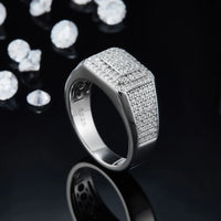 Moissanite Ring Arianna - Platinum-Plated Sparkle Ring Women's Ring Velanci