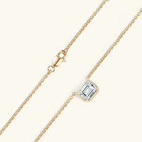 Moissanite Pendant Necklace - 1 Carat Sterling Silver Velanci
