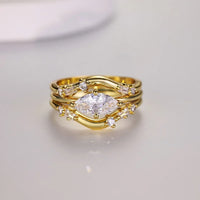 Moissanite Ring Set Alessia - 1 Carat Marquise Shine Women's Ring Velanci