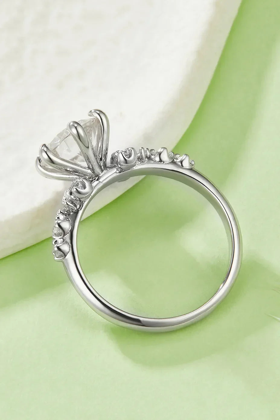 Ring Alessia - 2ct Moissanite Sterling Silver Shine Women's Ring Velanci