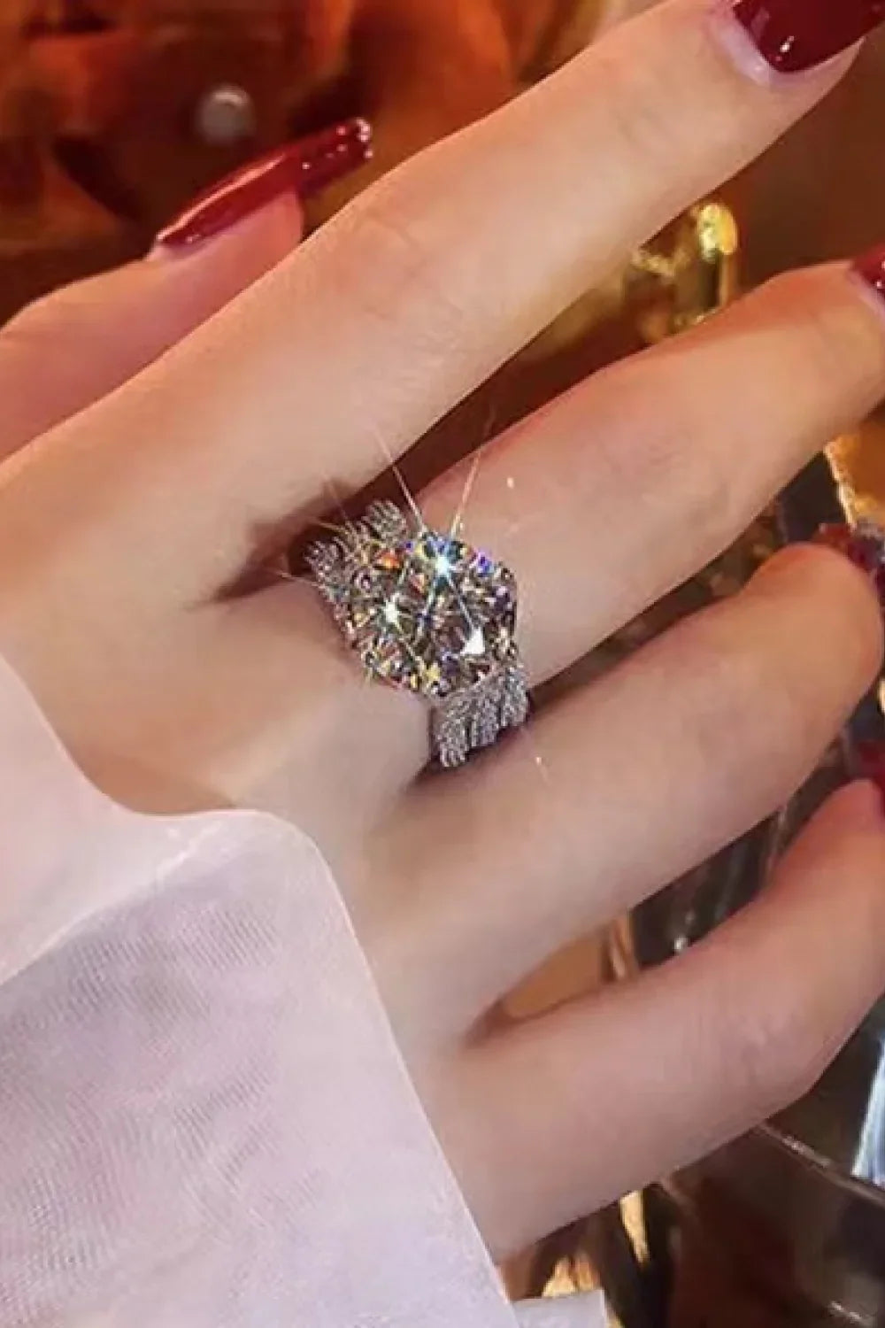 Three-Layer Ring Isabella - 3-Carat Moissanite Brilliance Women's Ring Velanci