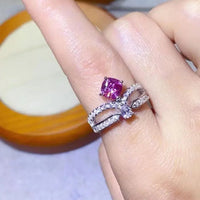 1 Carat Moissanite Ring Isabella - Sterling Silver Setting Women's Ring Velanci
