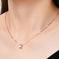 Moissanite Sterling Silver Necklace - Coastal Sparkle Velanci
