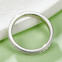 Minimalist Sterling Moissanite Ring Isabella - Coastal Glow Women's Ring Velanci