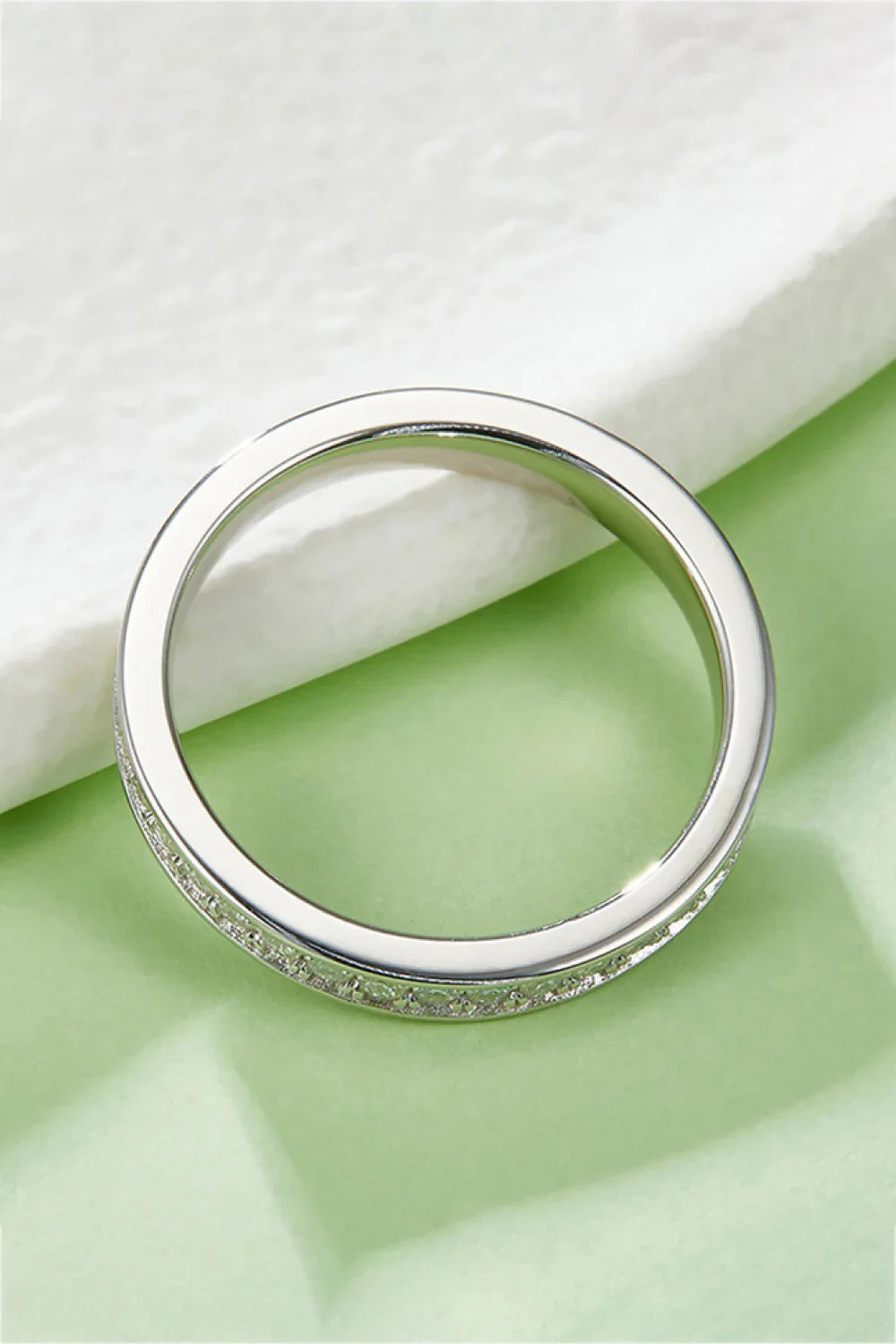 Minimalist Sterling Moissanite Ring Isabella - Coastal Glow Women's Ring Velanci