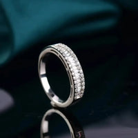 Moissanite Sterling Silver Ring Isabella - Coastal Sparkle Women's Ring Velanci