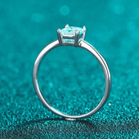 Sterling Silver Moissanite Ring Giulia - Minimalist Glow Women's Ring Velanci