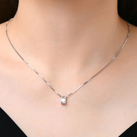 Moissanite Sterling Silver Necklace - Coastal Sparkle Velanci