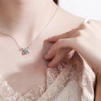 Rhodium-Plated Moissanite Sterling Necklace - Timeless Shine Velanci