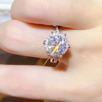 Ring Isabella - 2 Carat Moissanite Sterling Silver Women's Ring Velanci