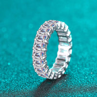 Moissanite Ring Giulia - 10.5 Ct Rhodium-Plated Shine Women's Ring Velanci