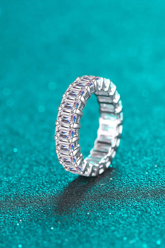 Moissanite Ring Giulia - 10.5 Ct Rhodium-Plated Shine Women's Ring Velanci
