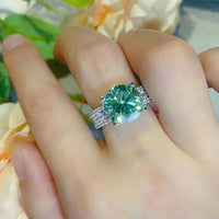 Moissanite Ring Chiara - Dazzling 5 Carat Wide Band Women's Ring Velanci