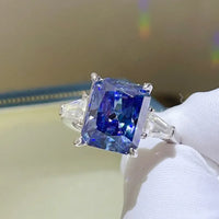5 Carat Platinum Moissanite Ring Carina - Coastal Gleam Women's Ring Velanci